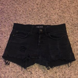 black jeans shorts